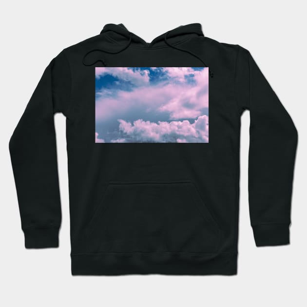 Blue sky with clouds Hoodie by Uniquepixx